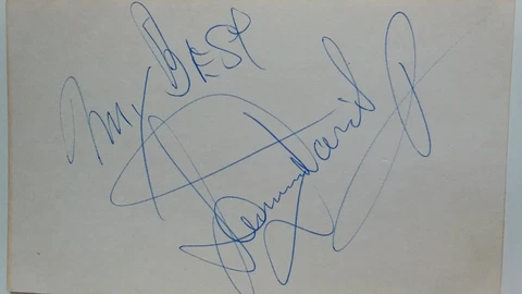 SAMMY DAVIS JR.- Legendary Entertainer- SIGNED 3x5 Index Card- LOA from JSA Cover