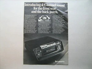 1973 Panasonic CX-601 4-channel 8 Eight-Track Tape Deck car stereo vintage ad - Picture 1 of 1