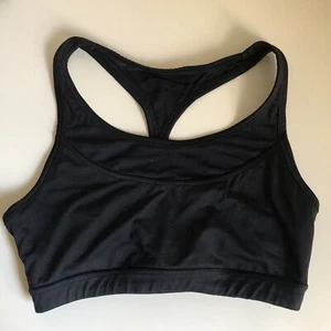 Reebok Womens Workout Sports Bra Mesh Back Racer Back Fitted Design Black S - Picture 1 of 10