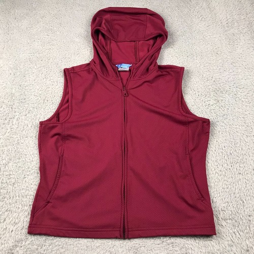 VETEMENTS Felpa con cappuccio elasticizzata Title nove gilet donna M marrone testurizzata cerniera intera made in USA