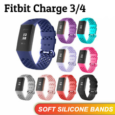 Silicone Sports Replacement Band Fitbit Charge 3 4 Watch Soft Wrist Strap AU
