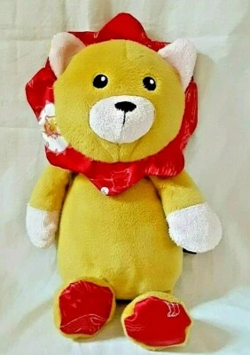 Manhattan Toy Company Sabana Bebé León Peluche Animal Amarillo Naranja 2014 12" Alto Foto 1 de 4