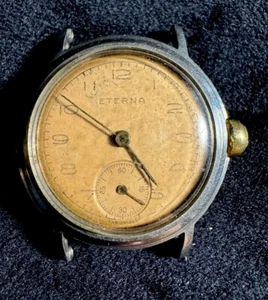 Vintage Eterna 17 Jewels Swiss 1940s 2865248 Military Automatic Bumper WORKING - Picture 1 of 9