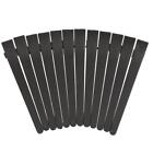 12pcs Black Matte Hairdressing Salon Sectioning Clips Clamps Hair Grips Tool