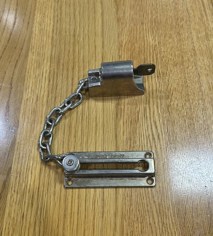 Rare Vintage Ideal Security Maximum Door Chain Lock Dor Loc Made In USA Cover