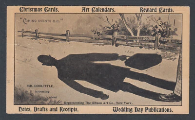 US Sc UX14 unused Illustrated Advertising Card of The Gibson Art Co of NY & Cinc - Image 1 of 2