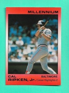 (1) CAL RIPKEN JR 1991 BALTIMORE ORIOLES MILLENNIUM LIMITED CARD (H7257)