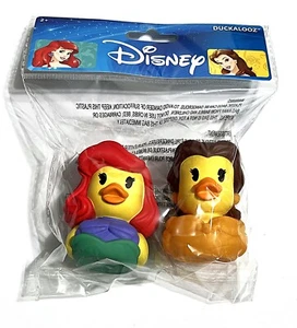 Disney Ariel & Belle Duckalooz Goma Duckie Jeep Pato Baño Juguete Paquete de 2 - Imagen 1 de 3
