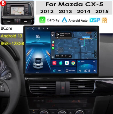 13.1''Carplay For Mazda CX-5 2012-2017 Android 8GB+128GB Car Stereo Radio GPS BT - Image 1 of 4