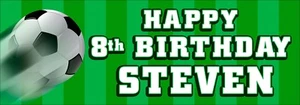 2 x Personalised Football Birthday Banners - Any name/age - Picture 1 of 1