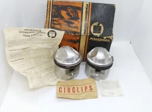 Genuine NOS Hepolite Powermax Pistons for Triumph 650 18514/KR + .060" 10.5:1 CR - Bild 1 von 9