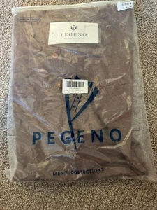 Pegeno T Shirt Mens Size Small Brown Slim Fit Short Sleeve - Picture 1 of 4