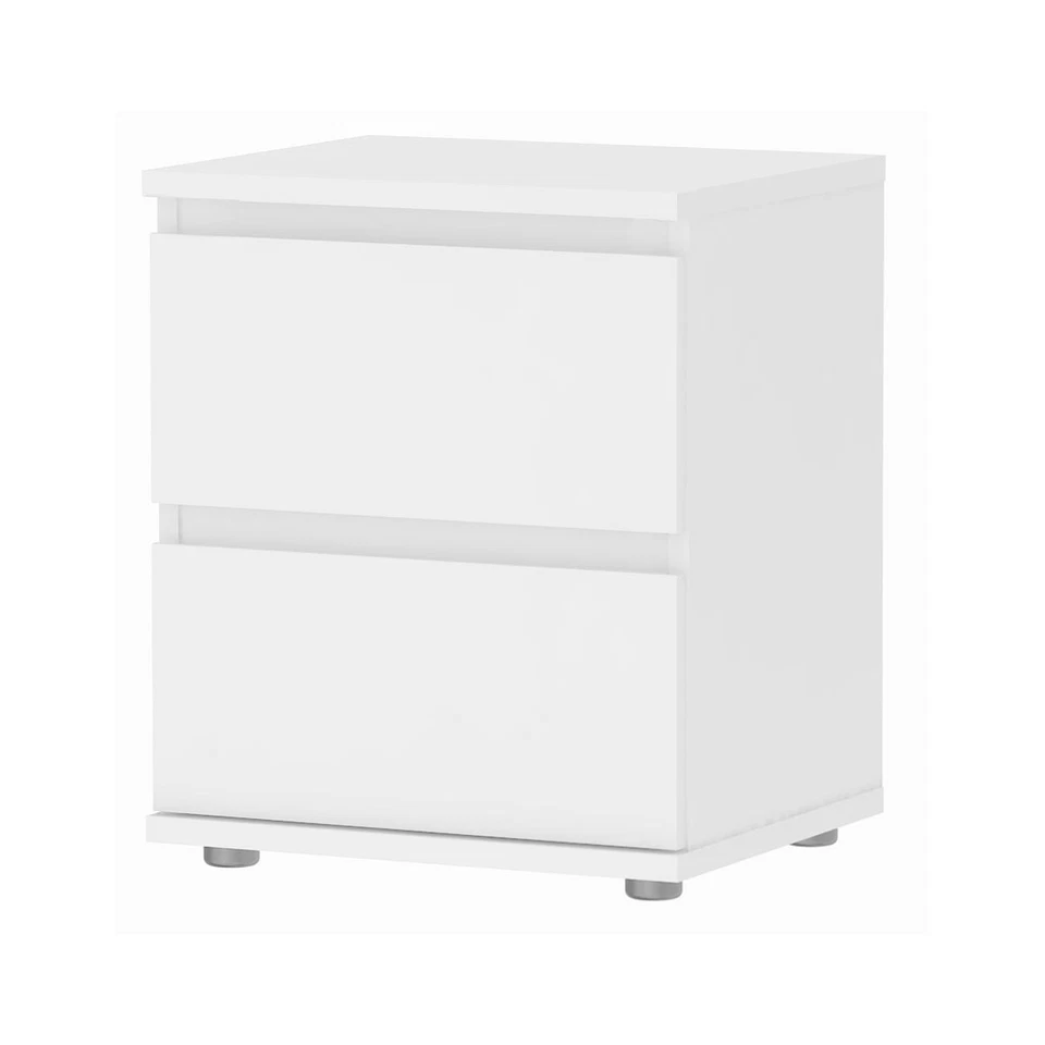 Comodino Bianco con 2 cassetti Tvilum Nova 40x34x48h