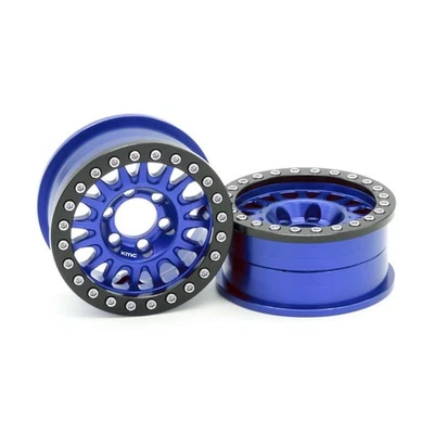 VPS07805 KMC 1.9 KM445 IMPACT ALUMINUM BEADLOCK WHEELS: BLUE (2) - Image 1 of 4