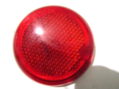 Lente de luz trasera de vidrio rojo, Ford, Chevy, Plymouth, Hot Rod, 3 3/8 redondo Foto 1 de 3