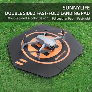 55cm Foldable Universal Drone Landing Pad Waterproof PU Leather Parking Mat - Picture 1 of 12