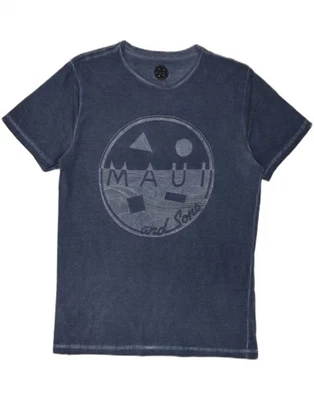 MAUI AND SONS Mens Graphic T-Shirt Top Medium Navy Blue Cotton RA03 - Image 1 of 3