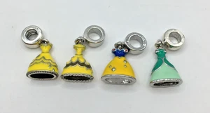 Disney Prinzessin Belle Schneewittchen & Elsa Charms versilbert Hänger J25 P519 - Bild 1 von 11
