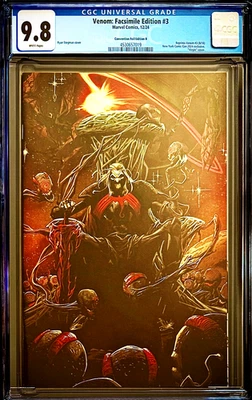 Venom #3 (2024) CGC 9,8 casi nuevo/como nuevo NYCC facsímil tercera impresión 1er nudillo lámina virgen B Foto 1 de 2