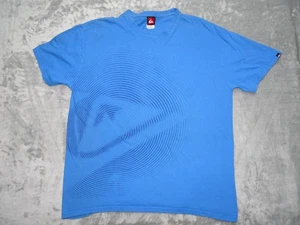 Vintage Quiksilver Herren T-Shirt blau XL Surf Skate Grunge Concentric Circles - Bild 1 von 9