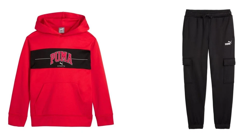 Puma Youth Set Boy's Hoodie PANTS Tracksuit 2pc Size 5/6, 7/8, 10-12, 14/16 New - Image 1 of 4