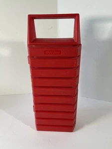 Vintage Red Tape Taxi 10x Cassette Tape Storage Holder - Picture 1 of 5