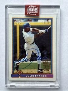 2023 Topps Archives Signature Series - JULIO FRANCO AUTO /19 Encased - RANGERS - Picture 1 of 2