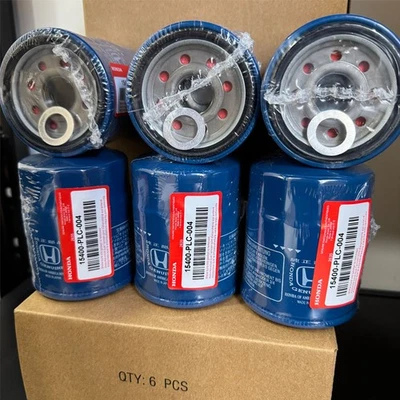 6 Honda Genuine Oil Filters WITH Drain Plug Washer 15400-PLC-004 NEW SEALED - Image 1 of 2