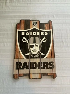 Las Vegas Raiders NFL 17" x 11" Wood Decorative Indoor Sign Wincraft Brand New - Picture 1 of 2