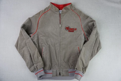 Vintage UNLV Ladies Corduroy Runnin Rebels  Zip Jacket Adult Medium Gray Cover