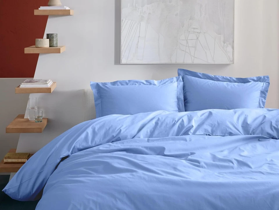 Duvet Cover 3 Pcs 100% Cotton Set Ultra Soft Duvet Bedding Sets Queen King Size - Image 1 of 2