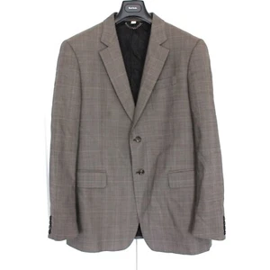 Burberry Tan Black Nova Check Wool Sport Coat Blazer 52L Single Breasted Jacket - Picture 1 of 8