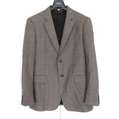 Burberry желтовато-коричневый черный Nova чек шерсти Sport пальто Blazer 52L однобортный жакет - Изображение 1 из 4