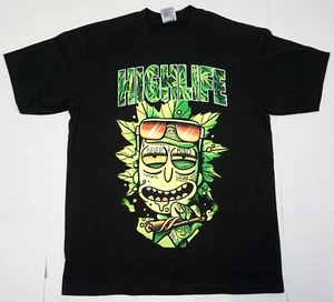 HIGH LIFE T-shirt Marijuana Smoke Weed 420 Kush Blunt Tee Men's New - Picture 1 of 2