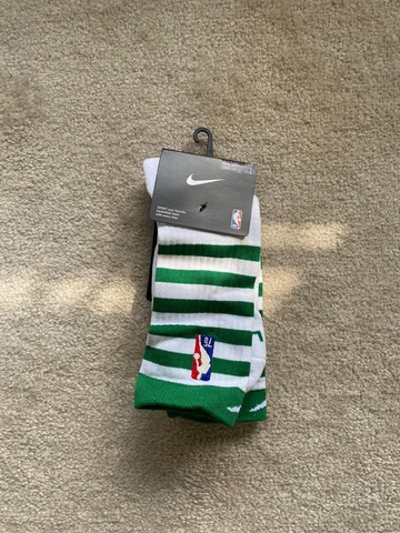 Nike Boston Celtics City Elite NBA 75th Anniversary Crew Socks DA4952-100 Size L Cover