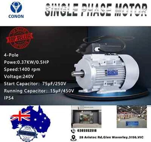 AU 0.5HP 240V Reversible Motor 1400RPM AU Certified Plug Dual Cap Long Life - Picture 1 of 8