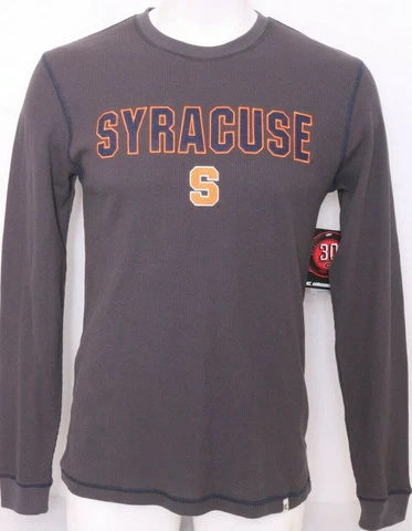 NEW Syracuse Orange SU Colosseum LS Crew Neck Thermal Pullover Shirt Gray Men L Cover