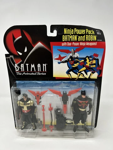 Batman The Animated Series Batman & Robin Ninja Power Pack Figures Kenner MOC E1 Cover