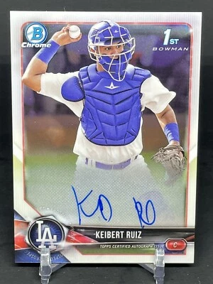 Keibert Ruiz 2018 1st Bowman Chrome Auto On-Card - Image 1 of 2