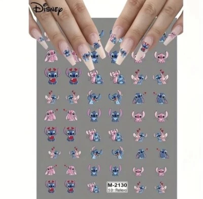 LILO & STITCH LILO And Stitch Nail Art Stickers With Hearts