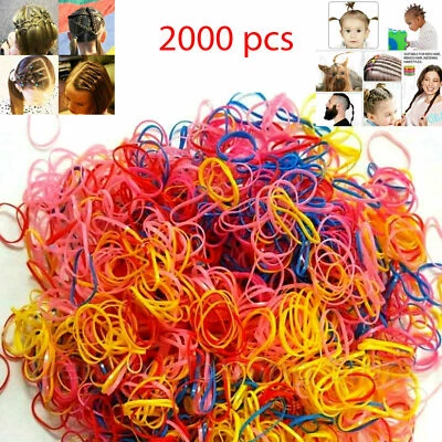 Corbatas elásticas pequeñas de goma para bebés niñas niños 2000 piezas colores brillantes Foto 1 de 3