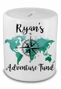 Fondo de Aventura Personalizado Caja de Ahorros Caja de Dinero Regalo Cumpleaños Idea de Regalo - Imagen 1 de 1