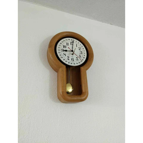 Arthur Umanoff Howard Miller Wall Clock Calendar Key Wind Pendulum Mid Century Cover
