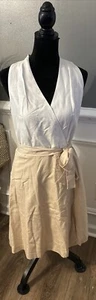 ANN TAYLOR NWT size 10 sleeveless fit and flare linen blend dress - Picture 1 of 9