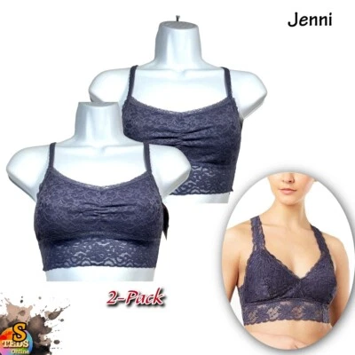 NWT 2-Pack Jenni by Jennifer Moore Women's Size S Lace Bralette Dusk - Image 1 of 4