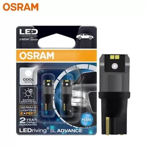 OSRAM LED T10 W5W 194 LEDriving SL Advance 6000K White Car Reading Bulbs, Pair - Picture 1 of 6