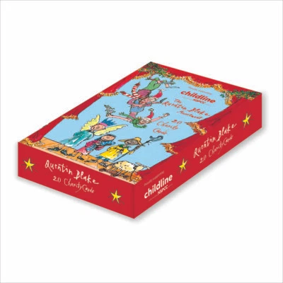 WOODMANSTERNE Box Of 20 Assorted Quentin Blake Childline NSPCC Charity Christmas Cards Boxed