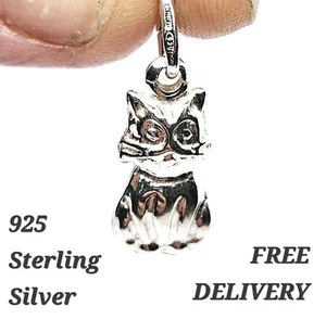 Dije colgante de plata de ley 3D gato mascota gatito animal 925 joyas - Imagen 1 de 9