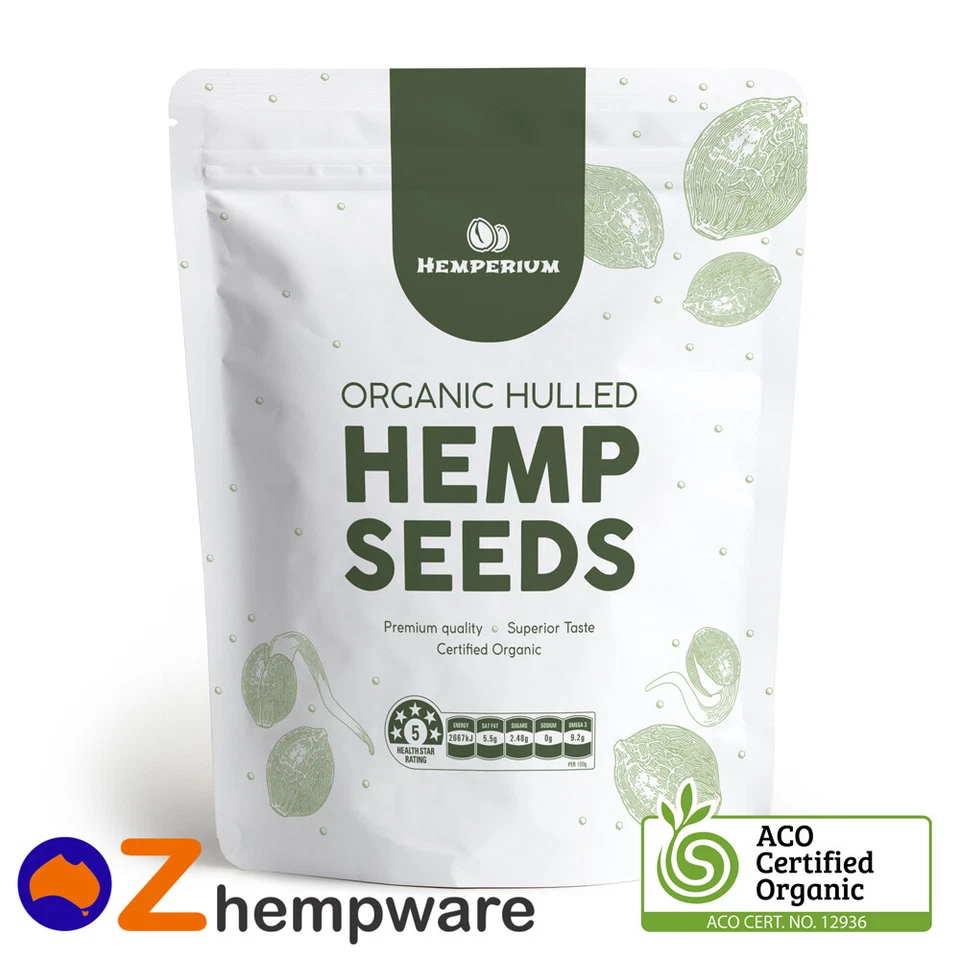 Hemp Seeds Hulled Australian Certified Organic Vegan Food 250g,500g,1kg,2kg,4kg - Image 1 of 1
