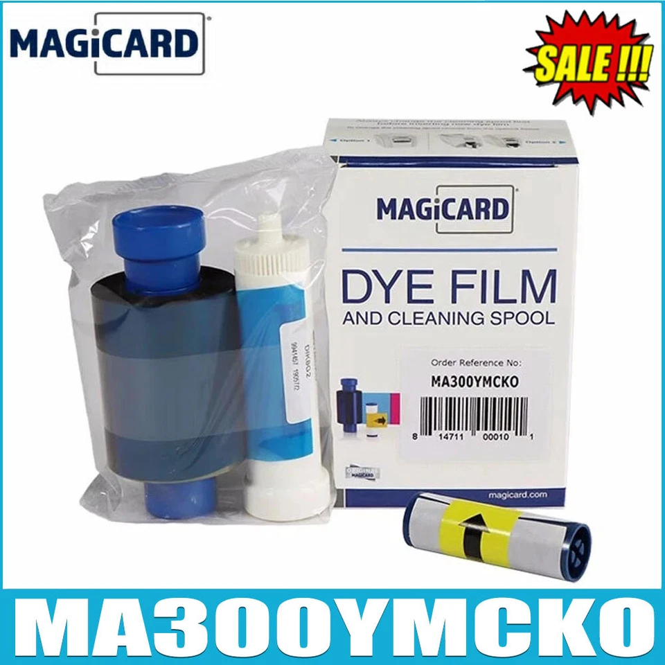 1-5 Pack Magicard MA300YMCKO Full Color Ribbon Enduro, Rio Pro - 300 Print - New - Image 1 of 4